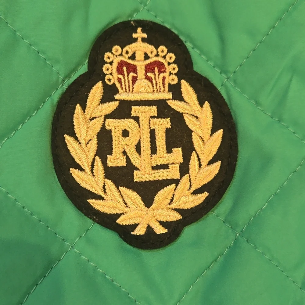 New Lauren Ralph Lauren Sunset Green Quilted Jacket - Picture 2 of 15